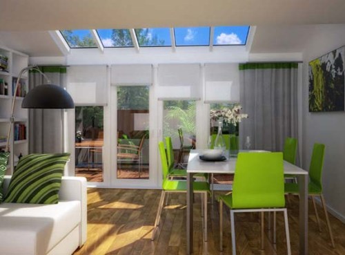 Interior rumah minimalis bernuansa lapang dengan cat berwarna terang (Bhousedesain)